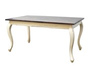 FR001C-French Queen anne eetafel 160 dark top